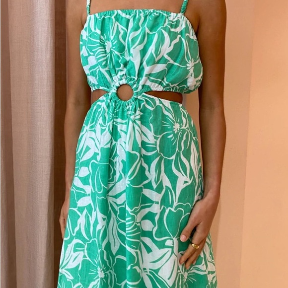 💚 FAITHFUL THE BRAND El Rio Maxi Dress El Mara Floral Green Dress XL - Picture 3 of 11